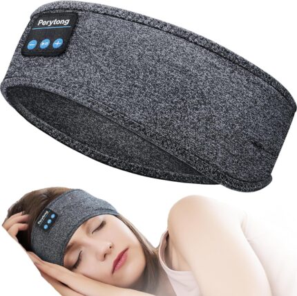 Perytong Sleep Headphones Wireless, Bluetooth Sports Headband Headphones with Ultra-Thin HD Stereo Speakers Perfect for Sleeping,Workout,Jogging,Yoga,Insomnia, Air Travel, Meditation (Charcoal Grey)