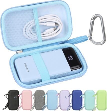 Portable Bank Charger Case for charmast for VRURC for OHOVIV Fast Charging Battery Protective Case(Blue)