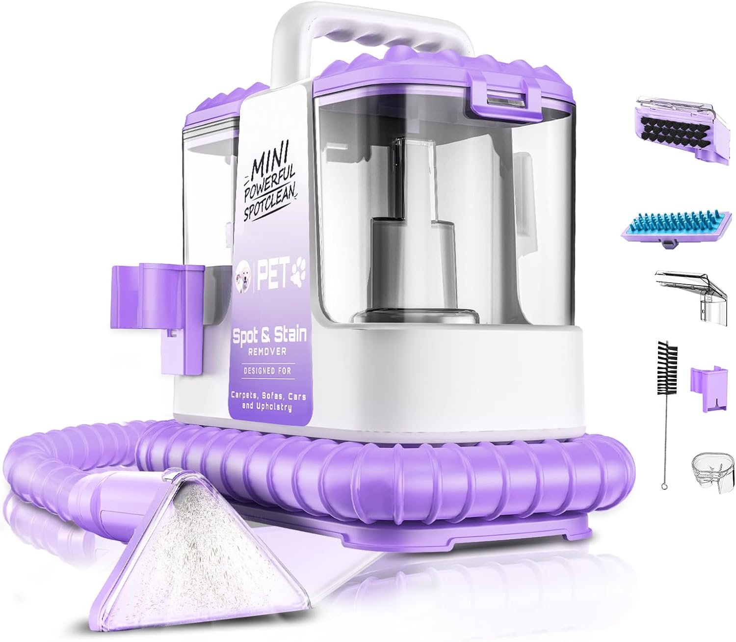Portable Carpet & Upholestery Cleaner Machine for Pets, Spot, Stain,