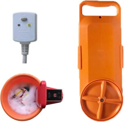 Portable Mini Washing Machine, Bucket Mounted Washing Machine, Compact Semi Automatic Washer Laundry with Digital Display and Leakage Protection Fit for Dorm Apartment Travel