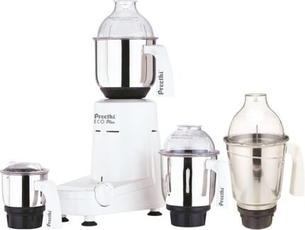 Preethi Eco Plus Mixer Grinder 110 Volts - Free Service Kit Included (3 Jar with Extra 1.75L Jar)