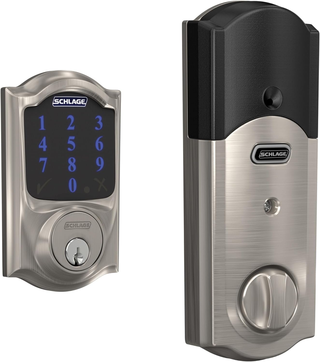 Schlage Connect Smart Deadbolt Lock with Touchscreen Keypad, Keyless Front