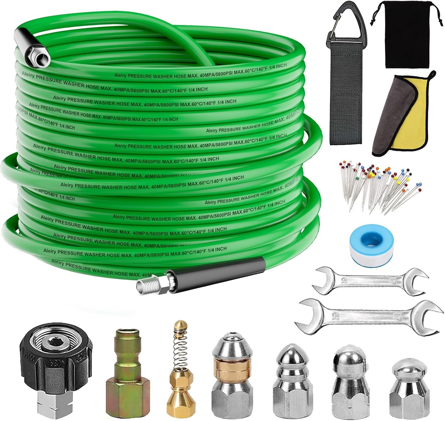 Sewer Jetter Kit for Pressure Washer,Water Jet Drain Cleaning Hose