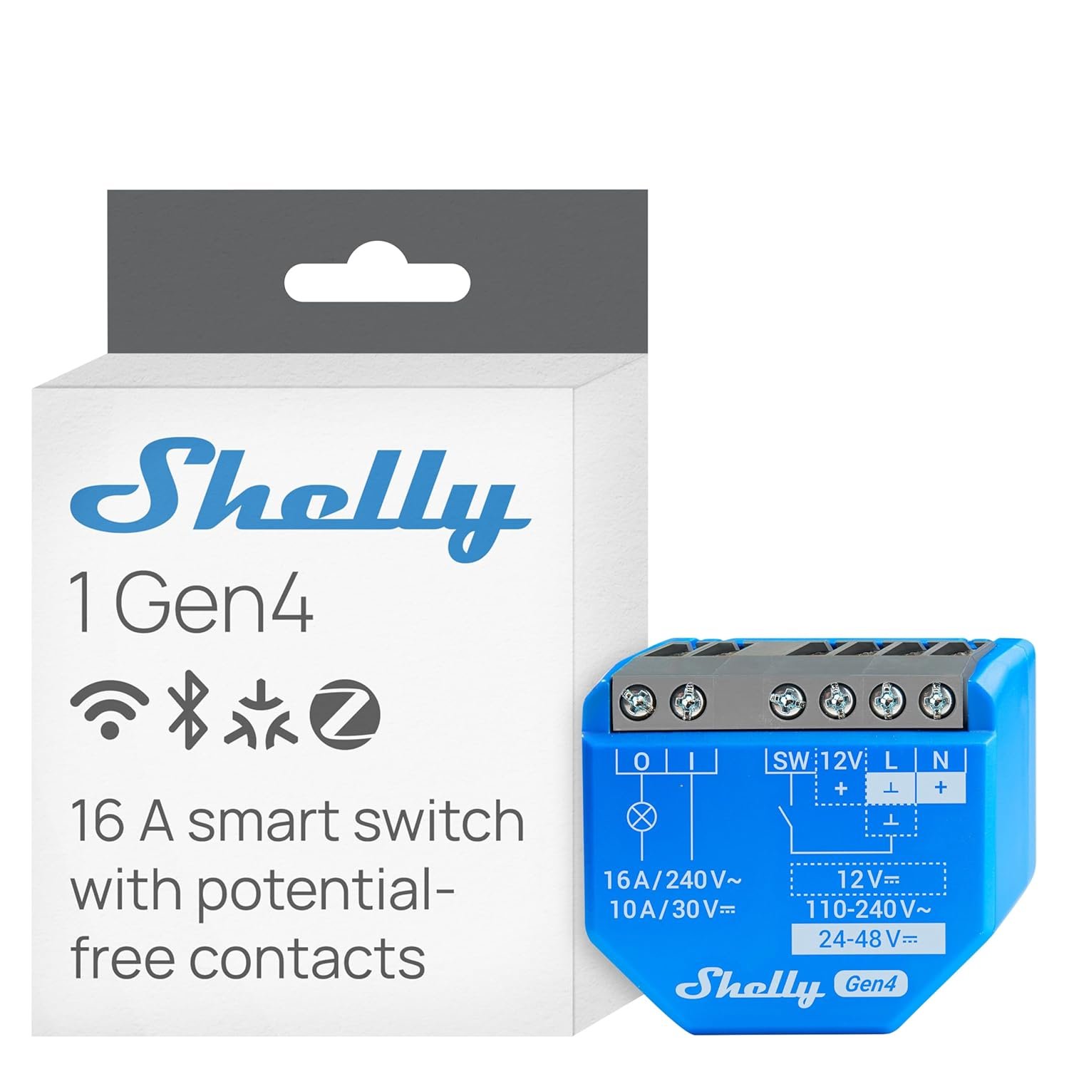 Shelly 1 Gen4 | Wi-Fi, Zigbee & Matter Smart Relay