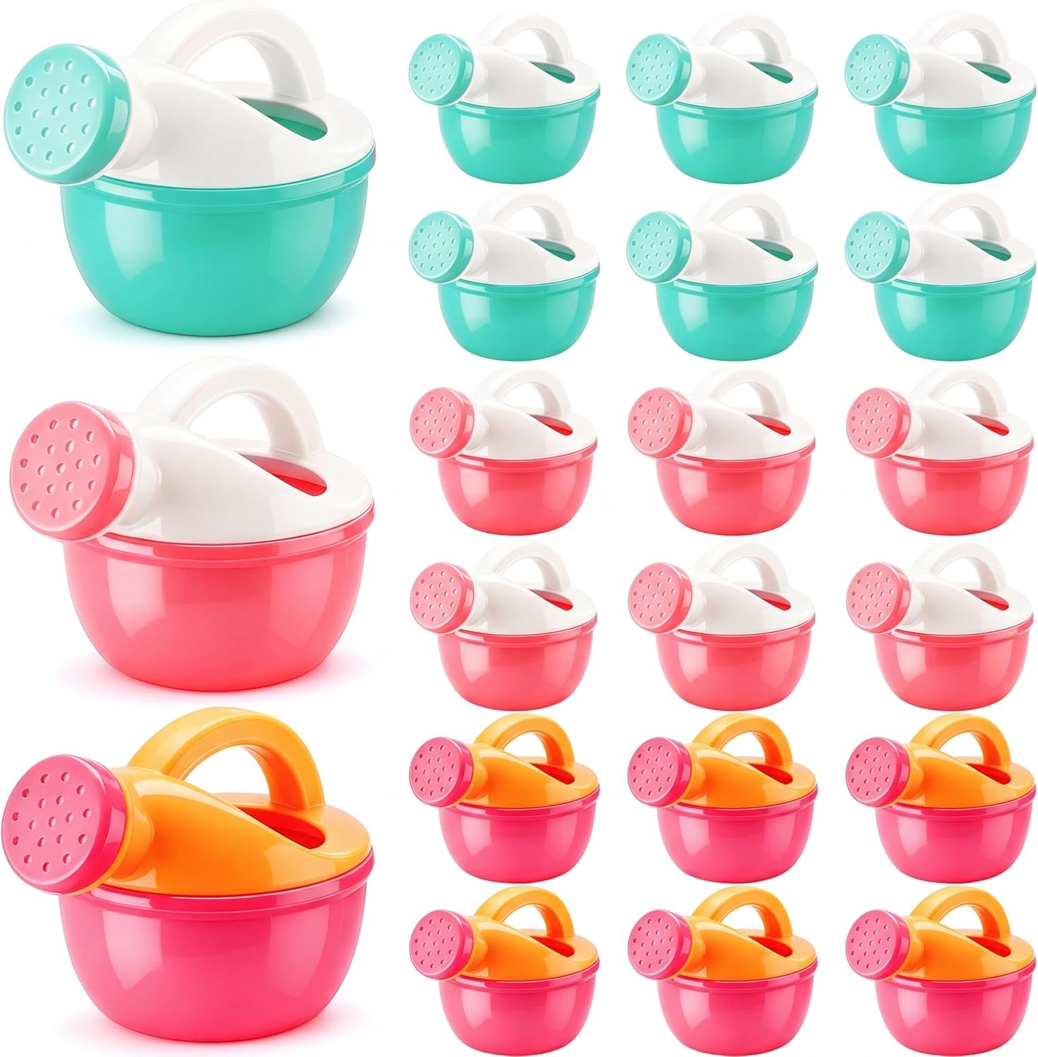 Sieral 20 Pcs Mini Plastic Watering Cans Bulk 3.5 Inch