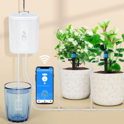 Smart Auto Drip Irrigation Kit for Garden, Automatic Plant Watering Devices for Potted Plants, GreenVation 2.4GHz WiFi Sprinkler Timer Self Watering System for Indoor/Outdoor (10 Zone) (10 Zone)