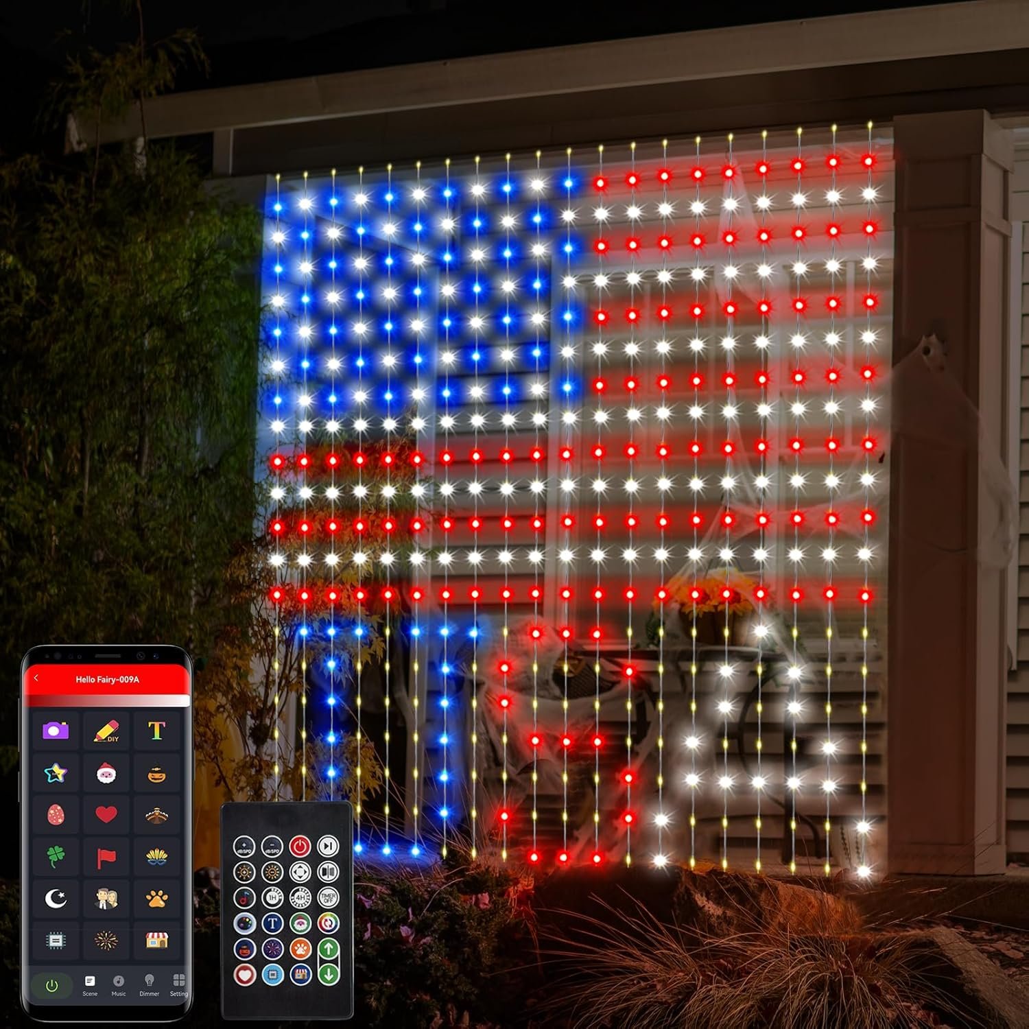 Smart Curtain Lights Plug in, 400 LED Curtain Fairy Lights