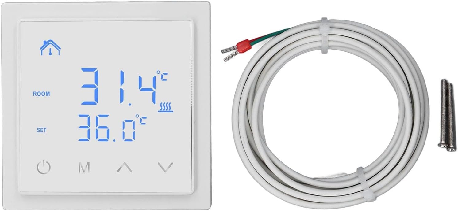 Smart Electric Floor Heating Thermostat 16A AC85V‑250V Home Thermostat, Easy
