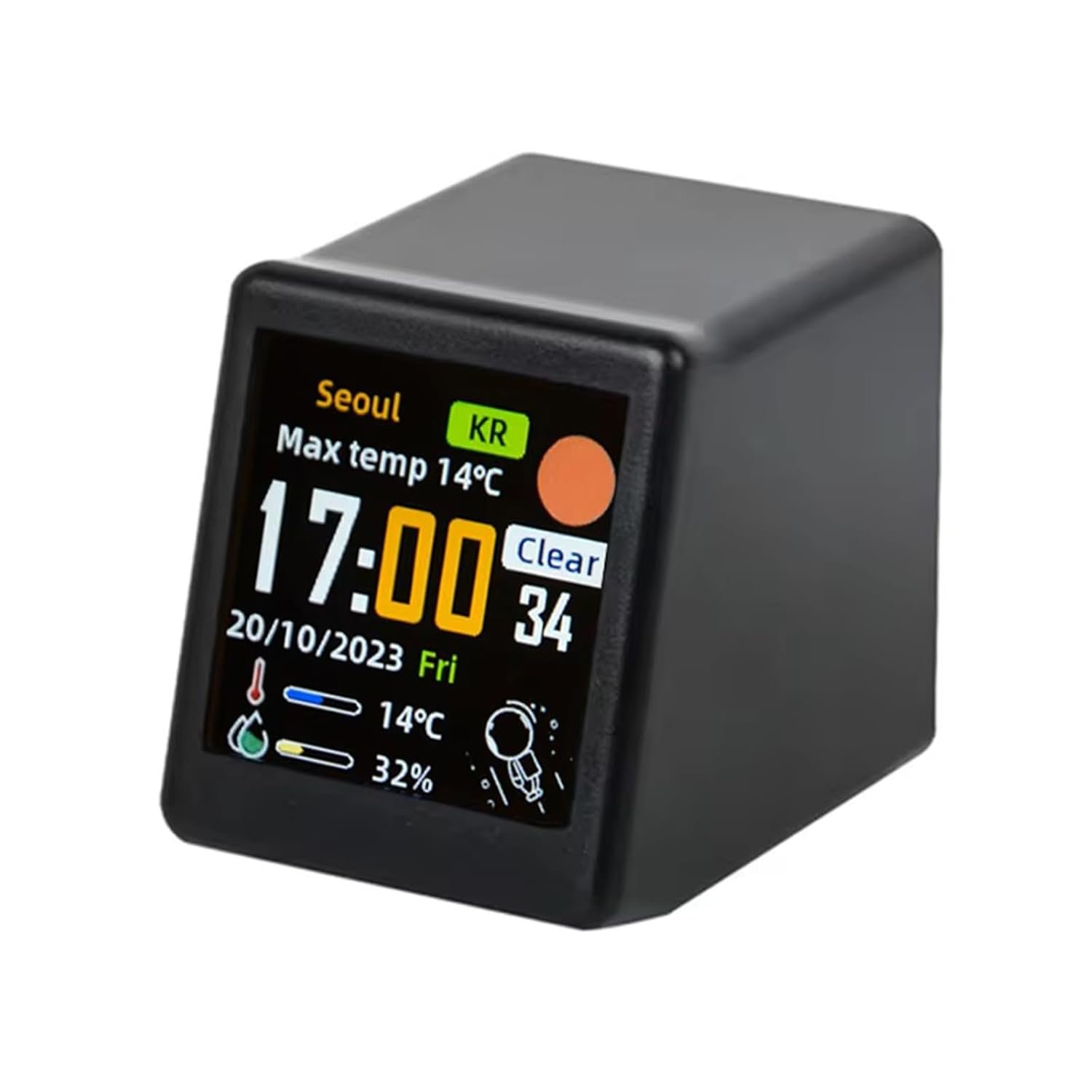 Smart Weather Station Mini WiFi Desktop Clock Weather Digital Clock