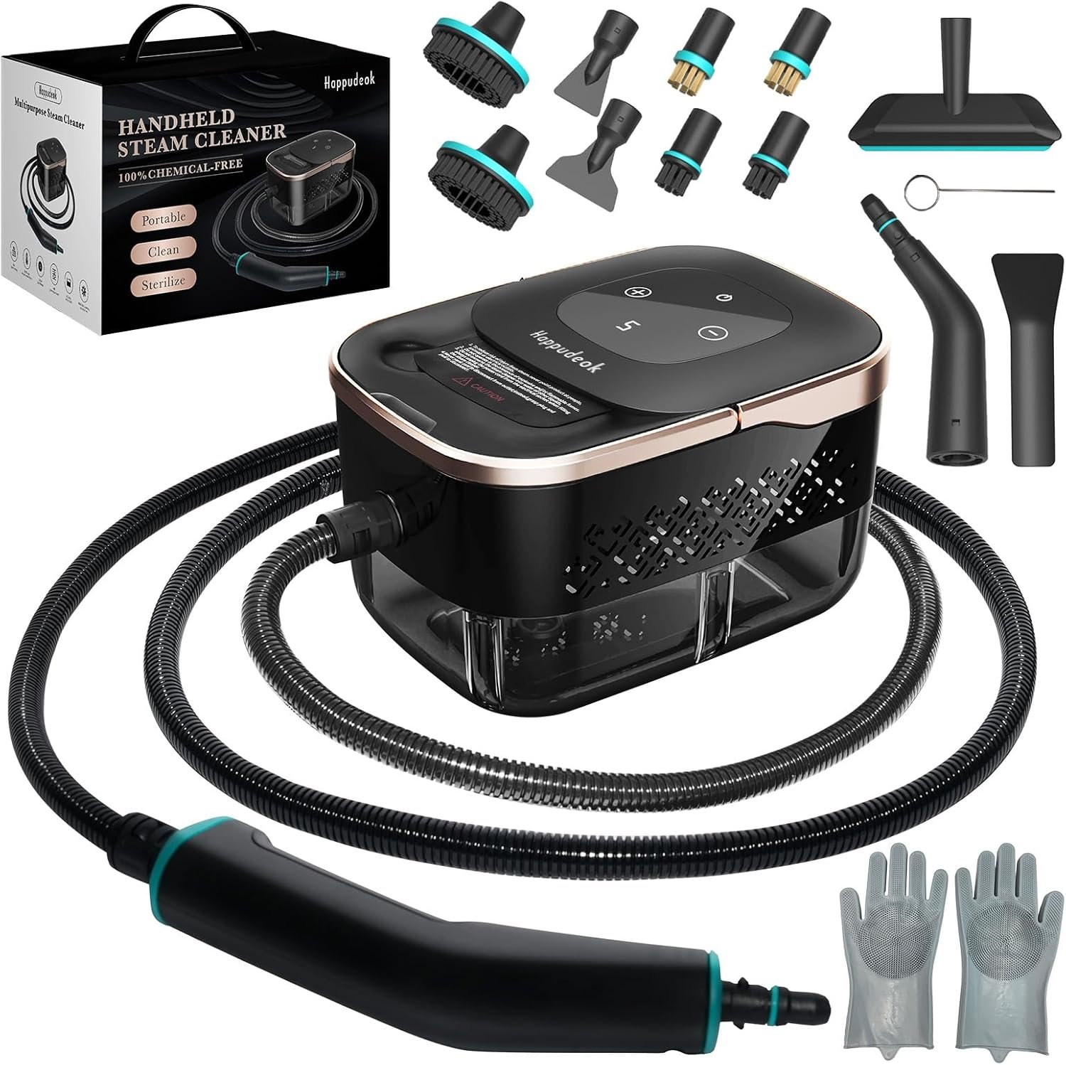 Steam Cleaner,15s Heat-Up 42.27oz Tank,2500w Handheld Steam Cleaner for Home