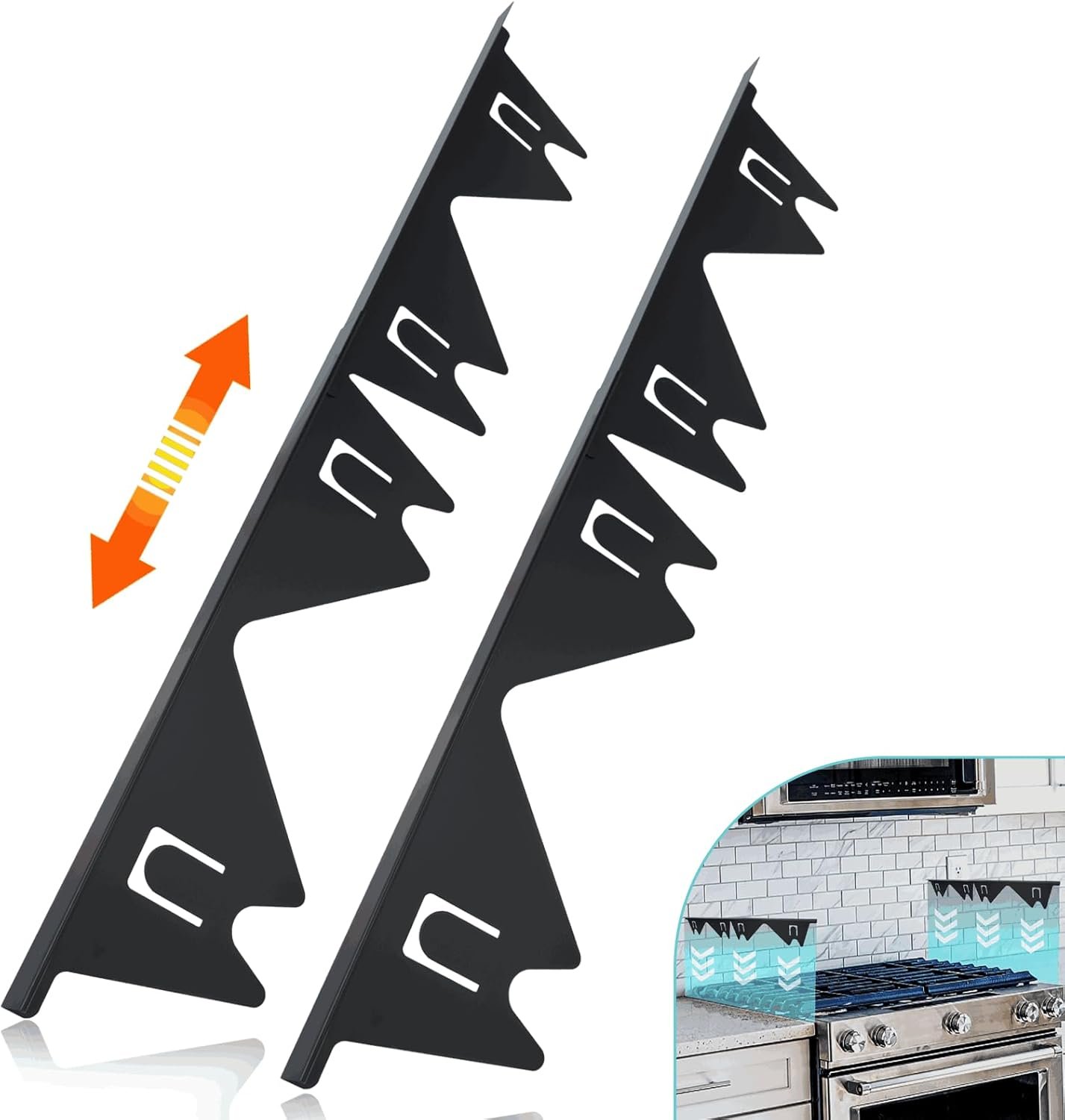 Stove Gap Covers Stainless Steel, 2 Pack Stove Gap Filler