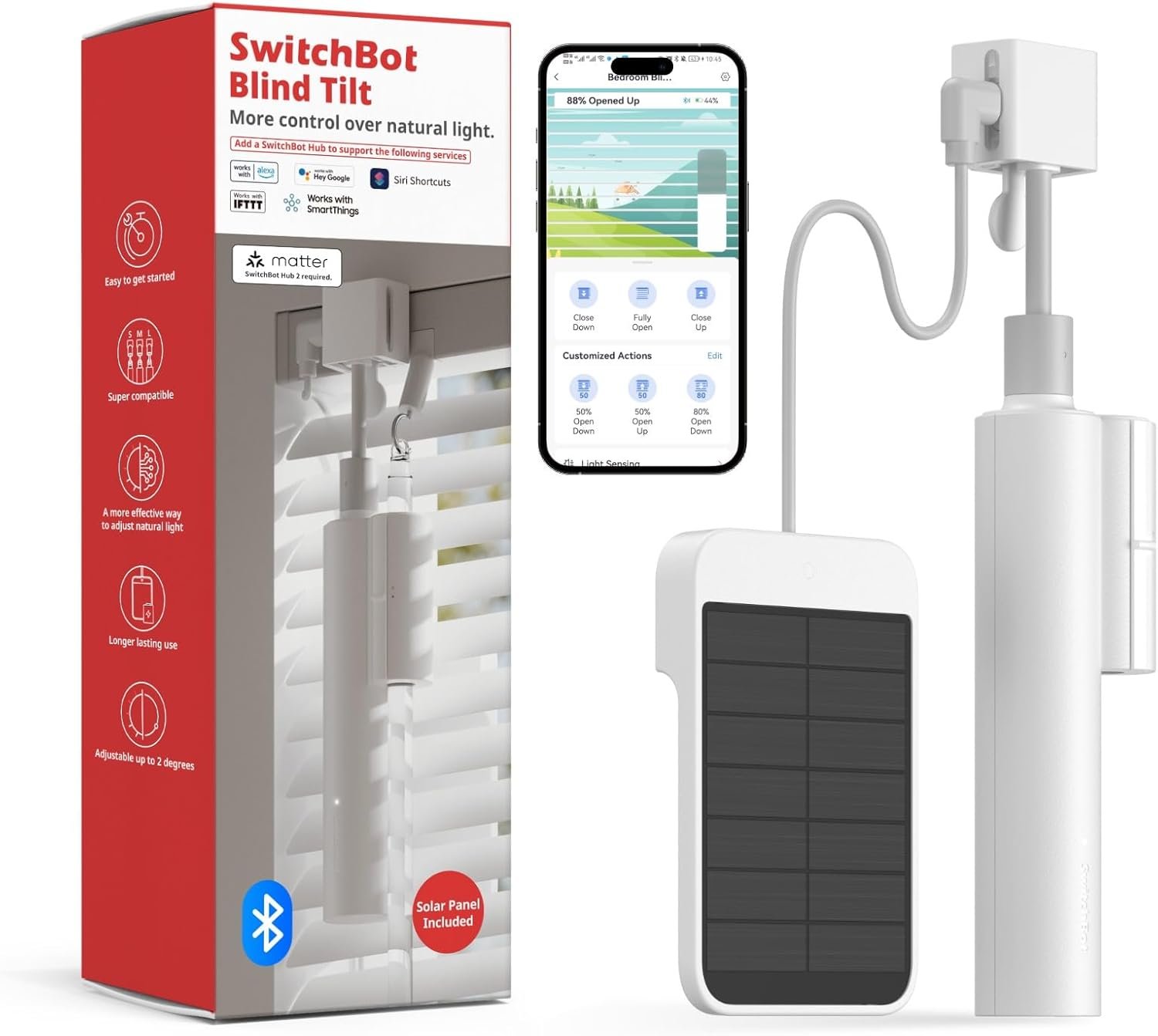 SwitchBot Blind Tilt Motorized Blinds - Smart Electric Blinds, Automatic