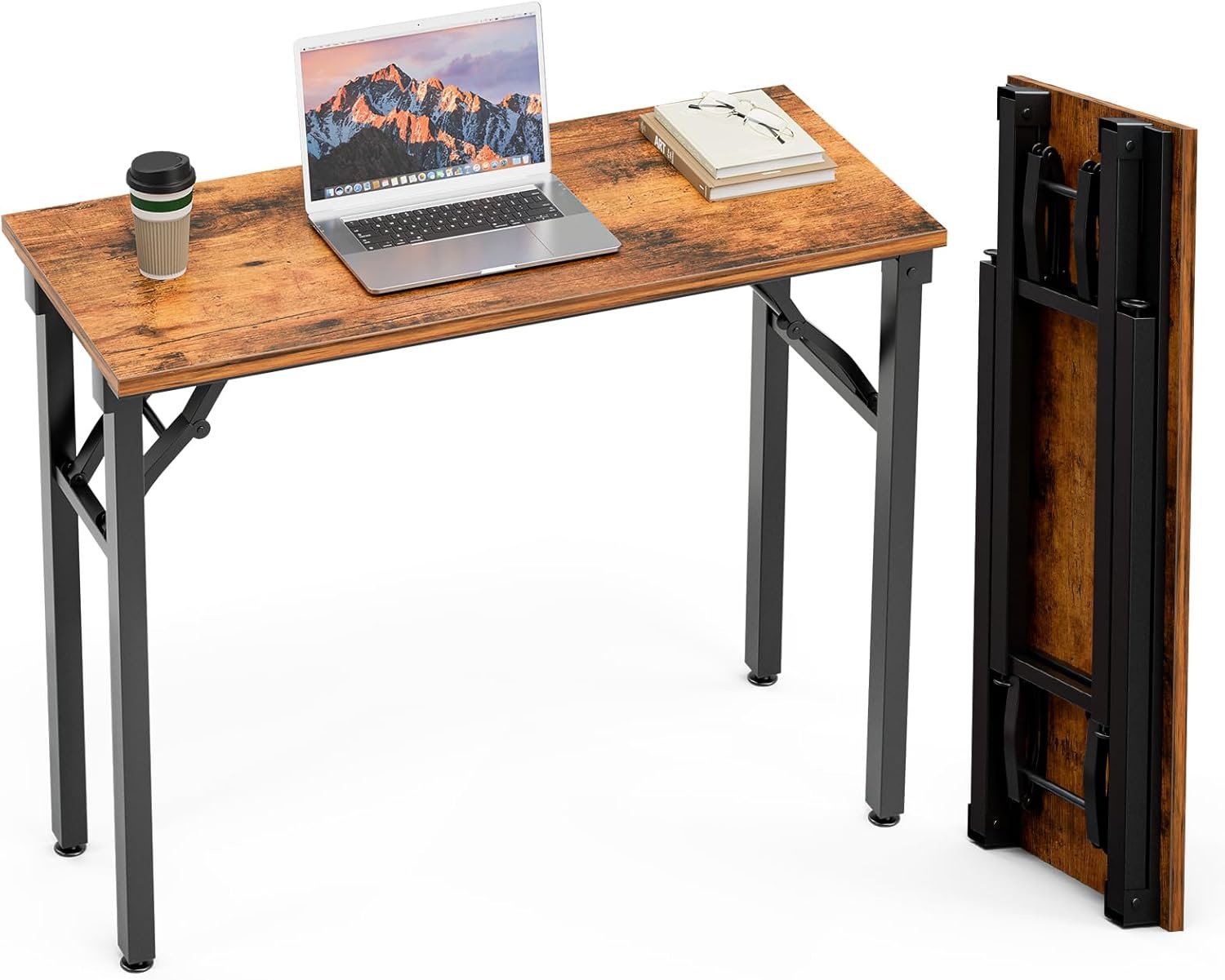 TEMI Small Computer Desk Folding Table - 35.8" Foldable Office