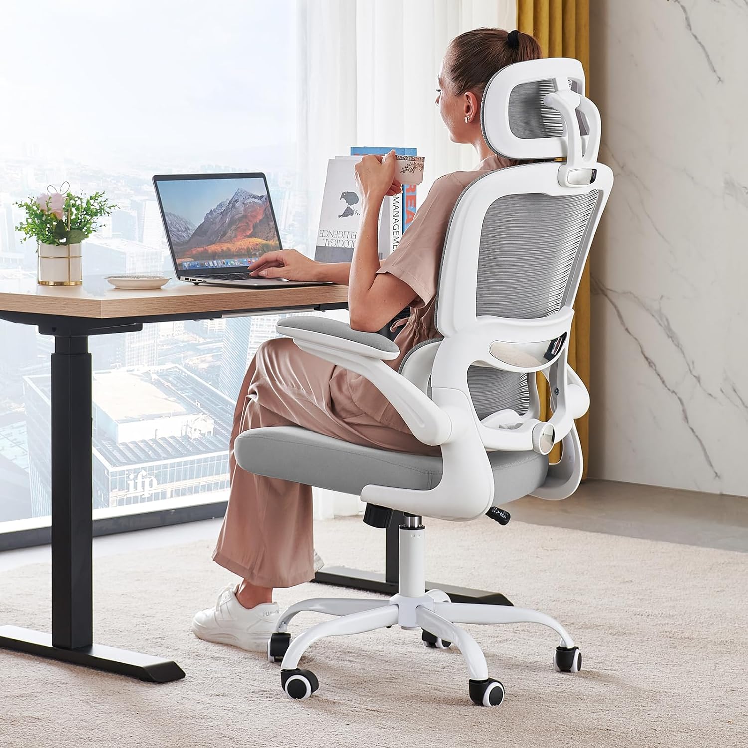 TRALT Office Chair Ergonomic Desk Chair, 330 LBS Home Mesh