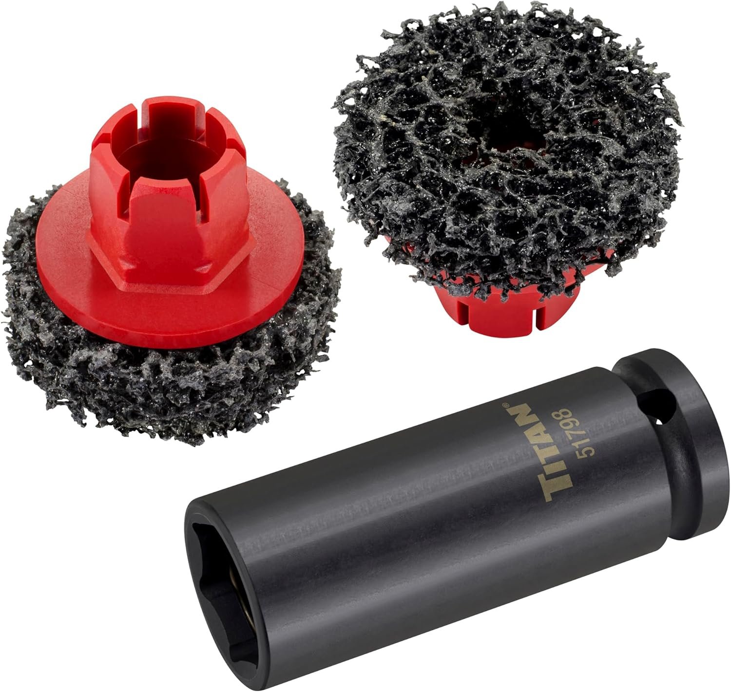 Titan 51798 Wheel Hub Cleaning Kit, Includes 1/2-Inch Drive Impact