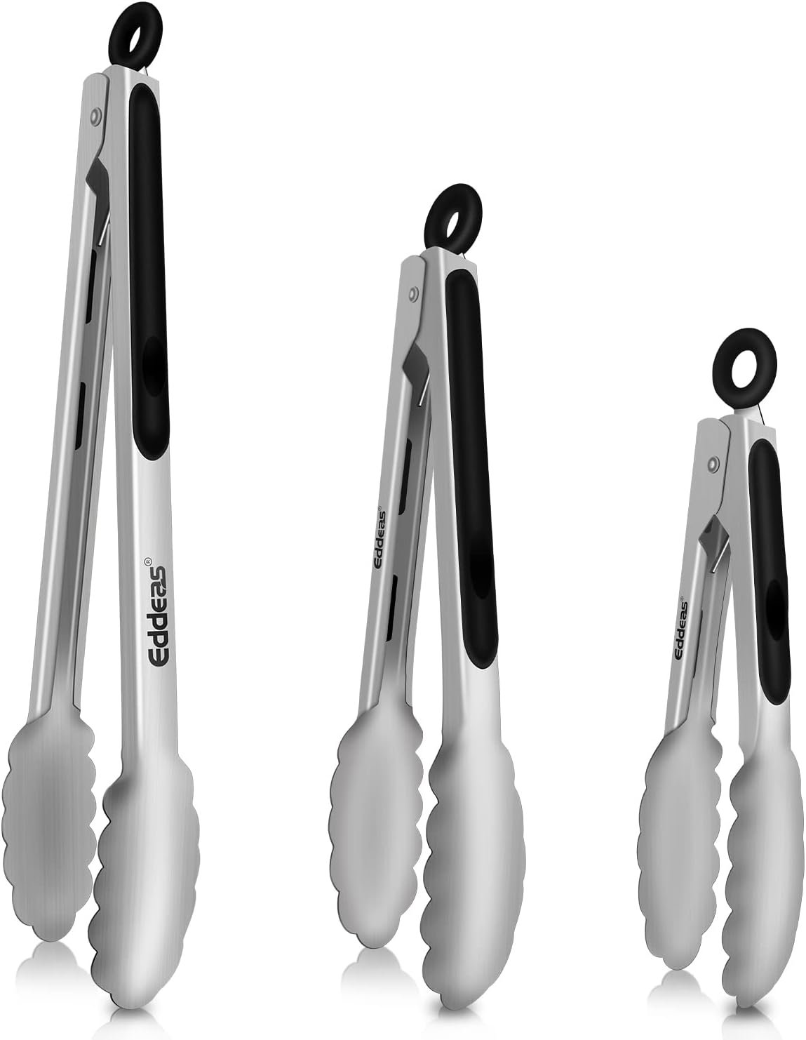 Tongs For Cooking - Heat Resistant 600 Degrees Stainless Steel