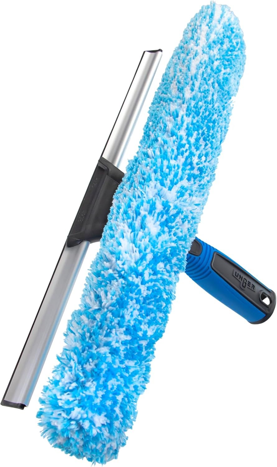 Unger Professional Connect and Clean 2-in-1 Squeegee and Scrubber, 14”