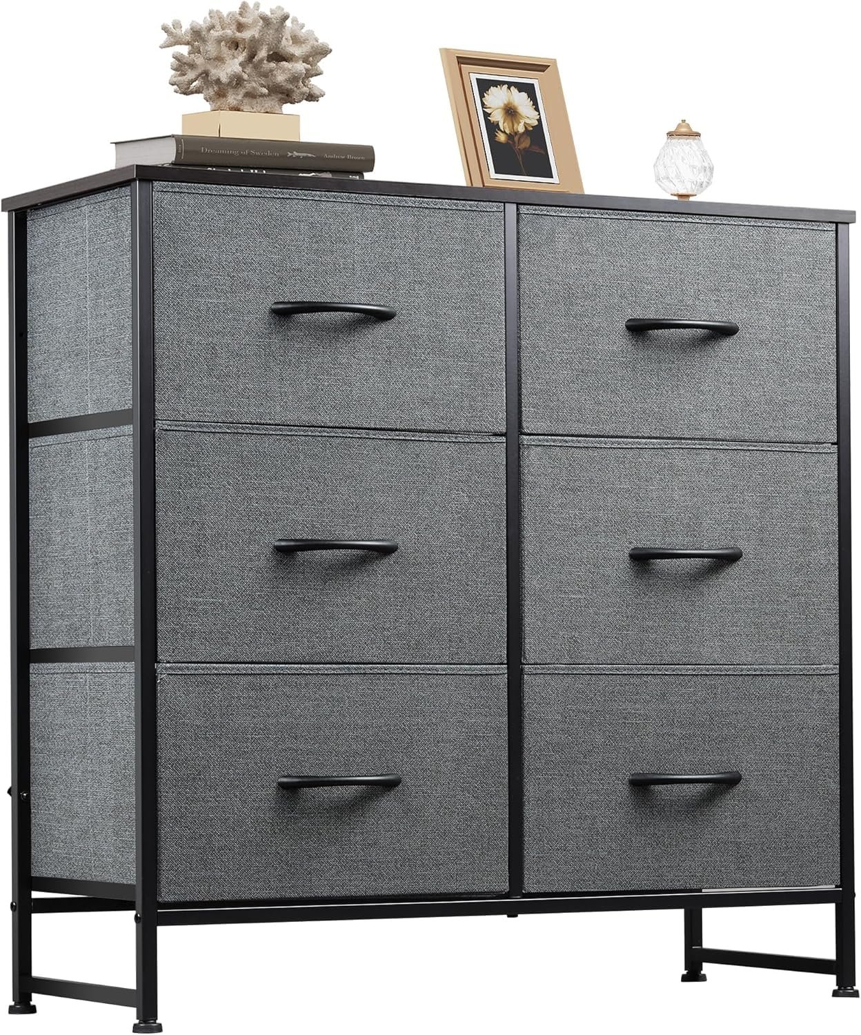 WLIVE Dresser for Bedroom with 6 Drawers, Closet Dresser with