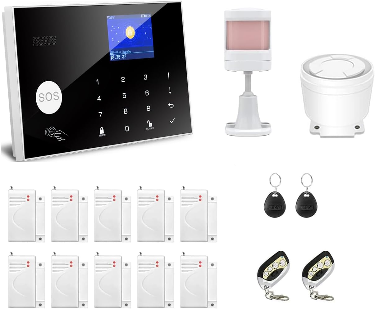 WiFi and 3/4G GSM Home Burglar Security Alarm System Auto