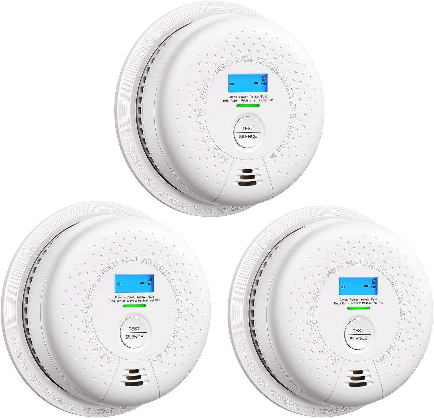 X-Sense Smoke Detector Carbon Monoxide Detector Combo, 10-Year Battery Smoke