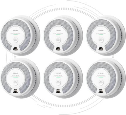 X-Sense Wireless Interconnected Combination Smoke and Carbon Monoxide Detector, 10-Year Battery Powered Fire and CO Alarm, UL 217 9th Edition Certified, SC06-W, 6-Pack