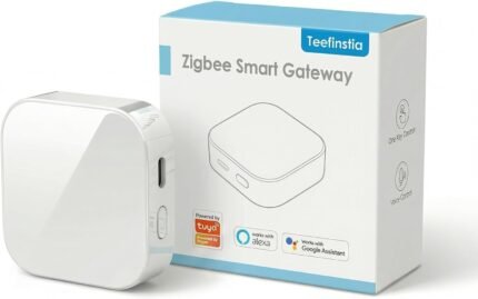 ZigBee 3.0 & Bluetooth Mesh Gateway, Tuya Wireless Smart Home Hub, Works with Smart Life App, Voice Control Alexa/Google Assistant, Sound Light Alarm, Easy No-Wiring Setup