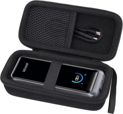 co2CREA for Anker Prime 26,250mAh Power Bank, Hard Travel Case Compatible with Anker A110A 300W Portable Charger, Case Only (Black Case)