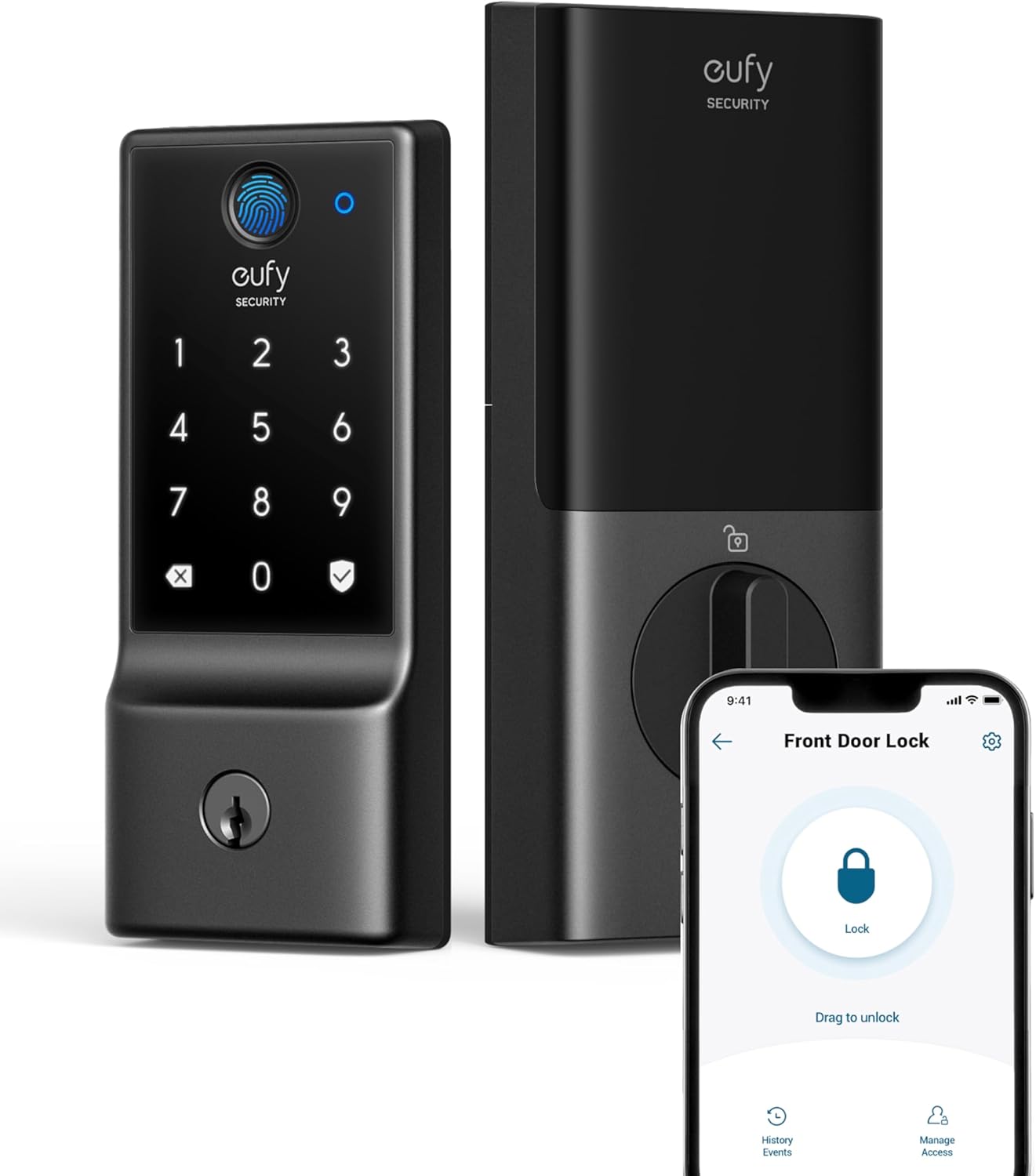 eufy Security Smart Lock C220, Fingerprint Keyless Entry Door Lock,