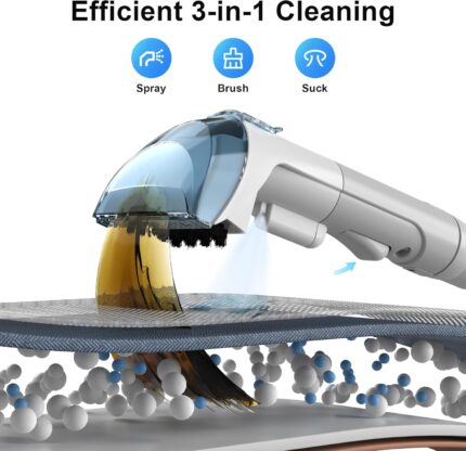 𝐑𝐢𝐯𝐞𝐧𝐚𝐫𝐚 𝐂𝐚𝐫𝐩𝐞𝐭 𝐂𝐥𝐞𝐚𝐧𝐞𝐫 𝐌𝐚𝐜𝐡𝐢𝐧𝐞 𝐔𝐩𝐡𝐨𝐥𝐬𝐭𝐞𝐫𝐲 - 450W Shampooer Portable for Couch Rug Sofa Car Seat Furniture Fabric Wet Vacuum Spot Handheld Small Water Aspiradora