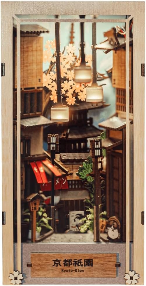 ANAVRIN Book Nook Kit Kyoto Gion – DIY 3D Wooden