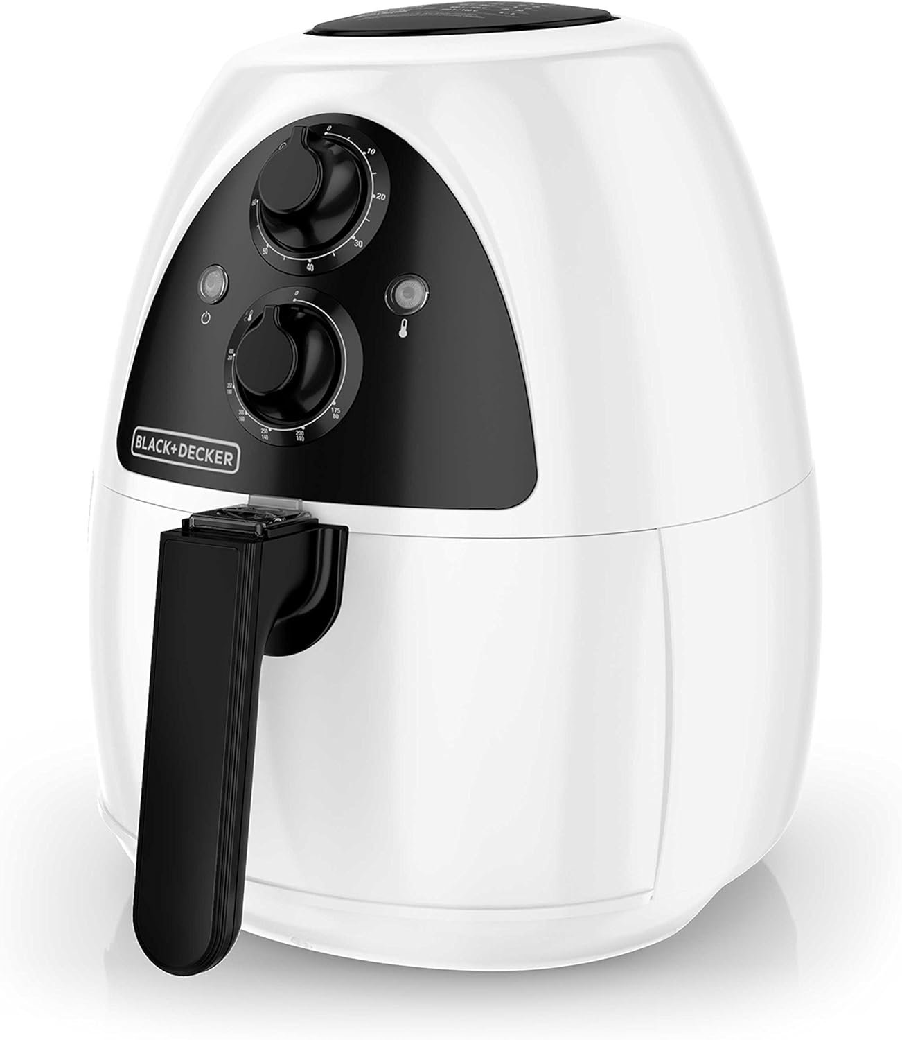 BLACK+DECKER Purify 2-Liter Air Fryer, White/Black, HF100WD