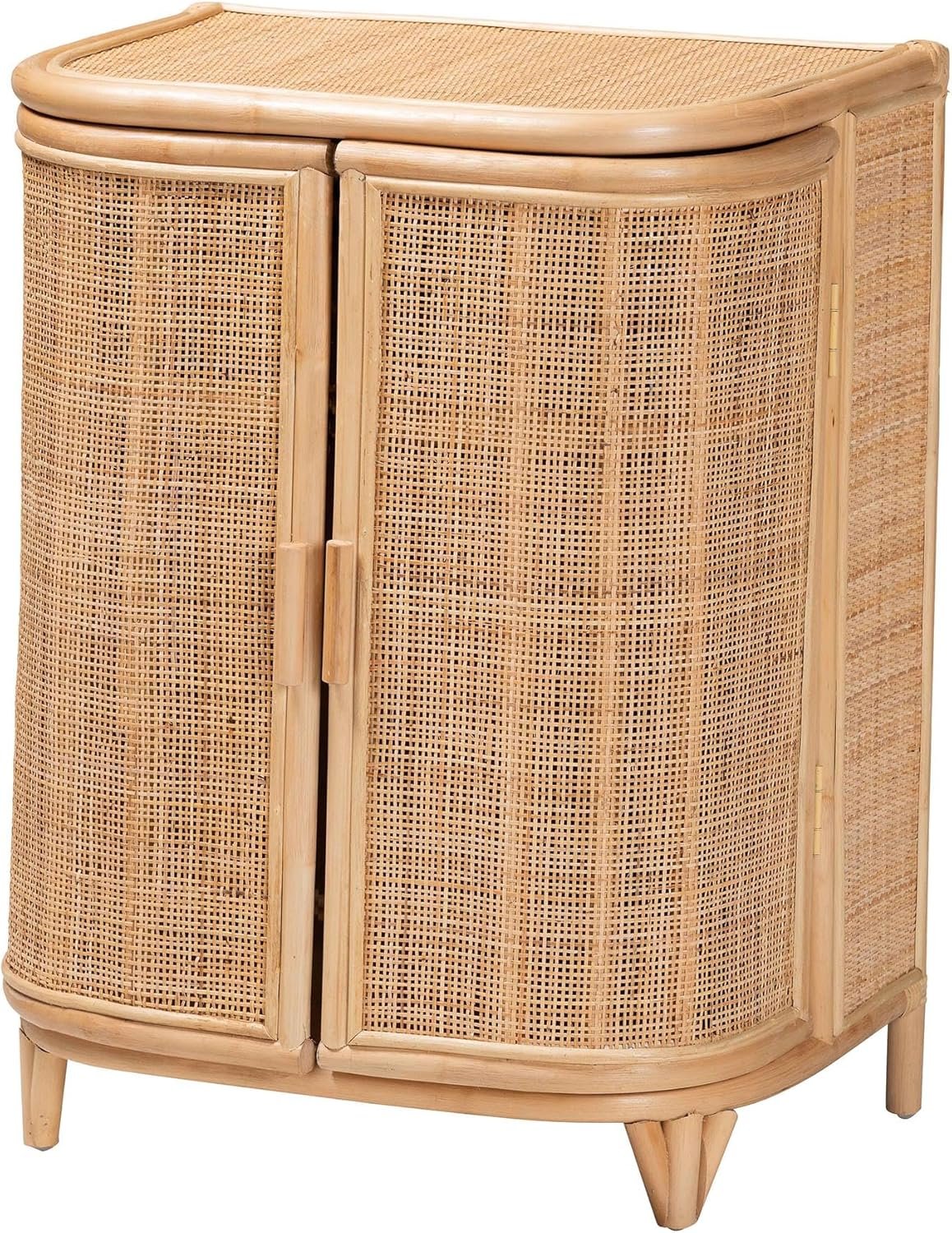 Bali & pari Yanka Bohemian Natural Rattan Storage Cabinet