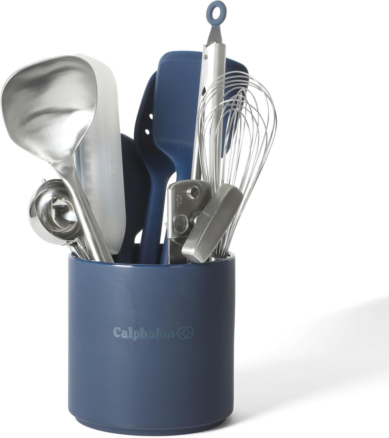 Calphalon Edge Kitchen Utensil and Gadget Set with Crock, 10-Piece