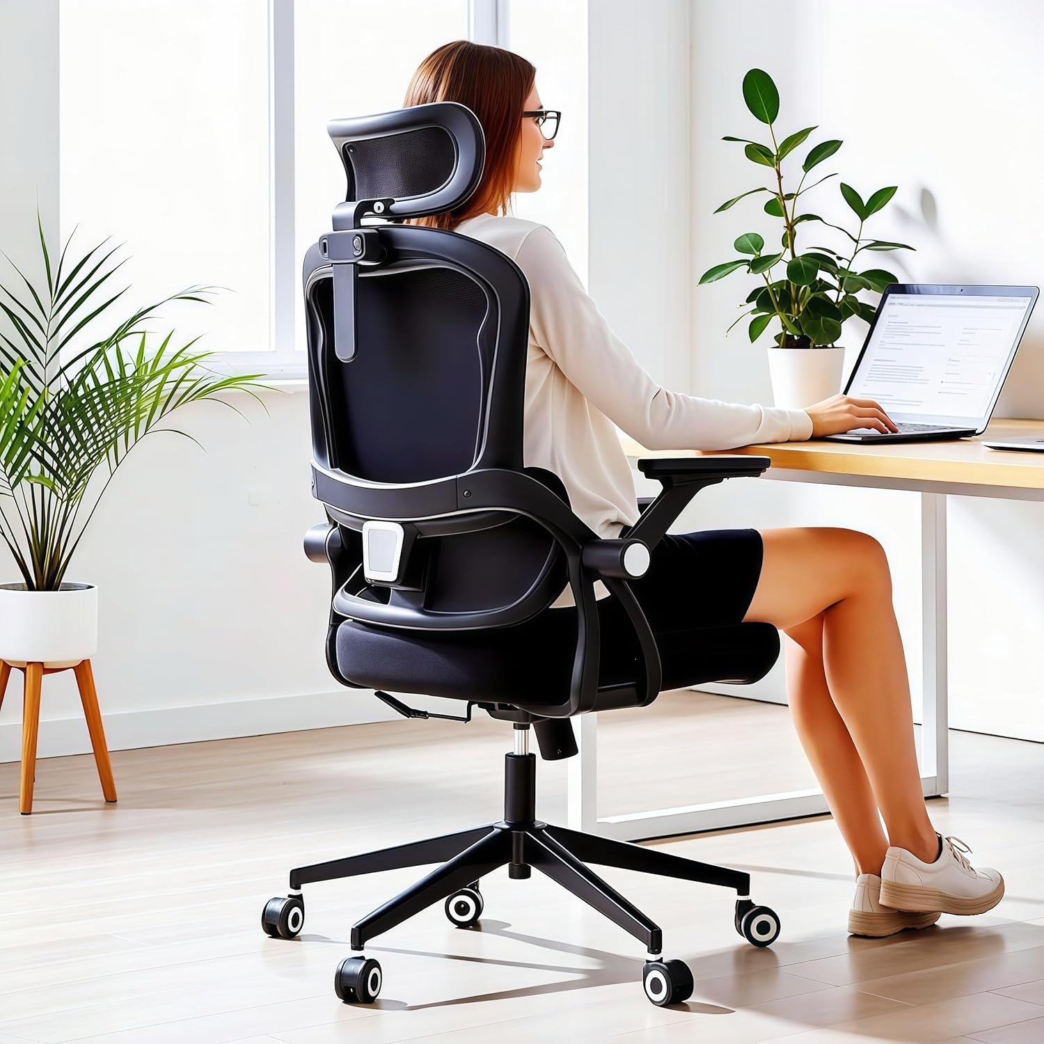 Ergonomic Office Chair - 400LB Comfy Desk Chairs with Adjustable