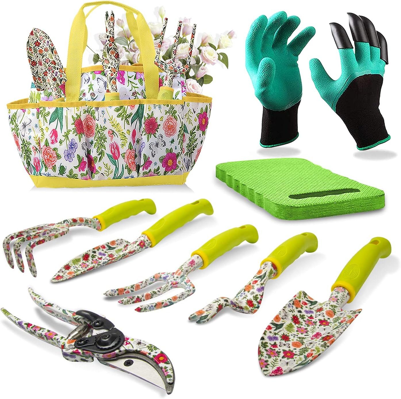 Garden Tool Set 9 Piece Heavy Duty Aluminum Gardening Hand