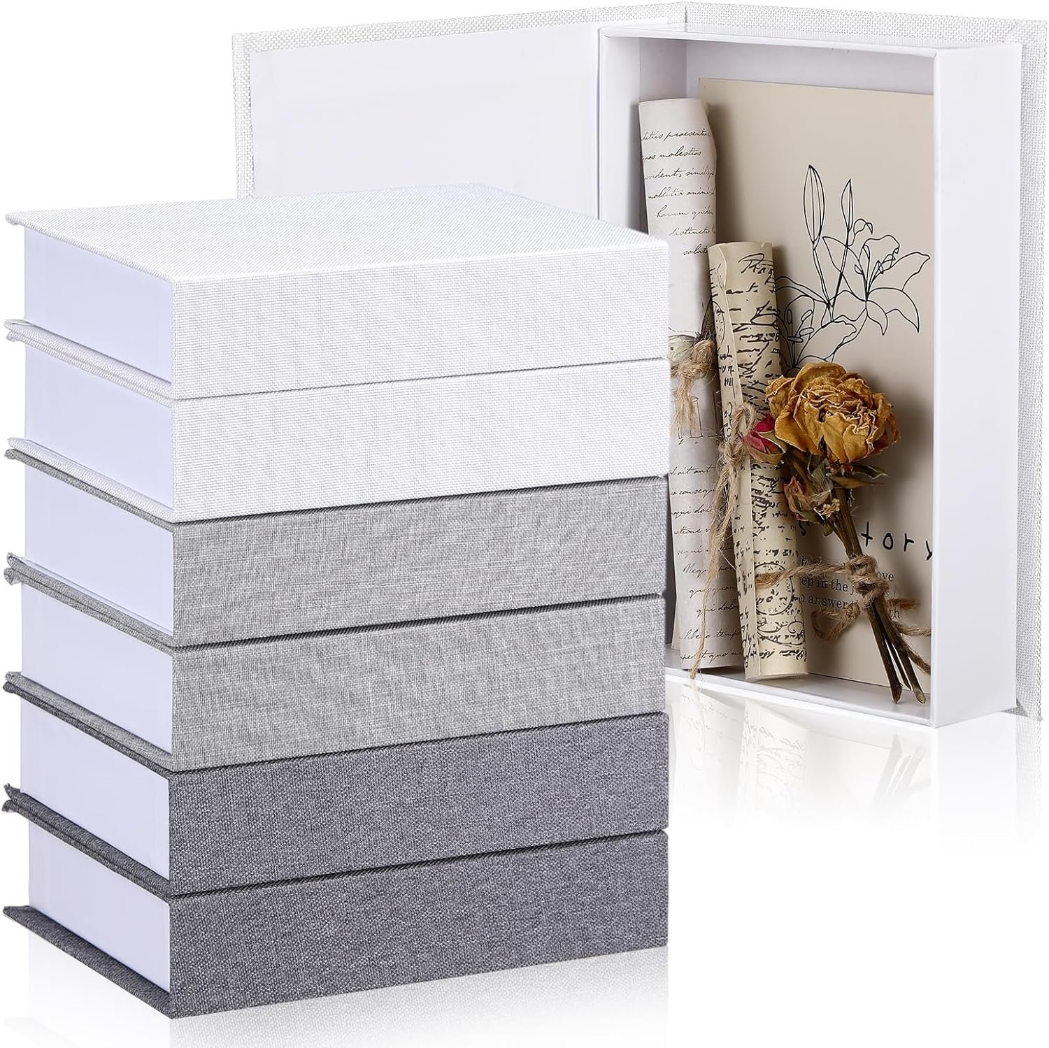 Geyoga 6 Pcs Faux Decorative Books Set for Home Decor