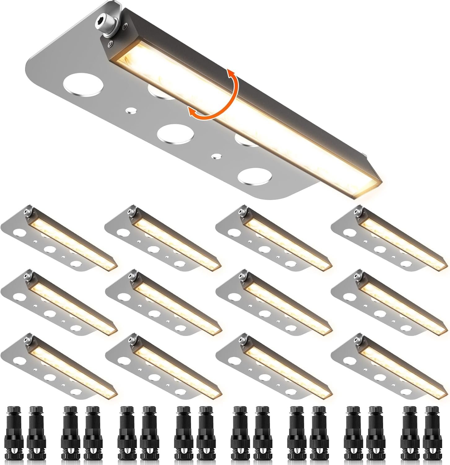 JESLED 12 Pack 7inch LED Retaining Wall Lights, 5W Landscape