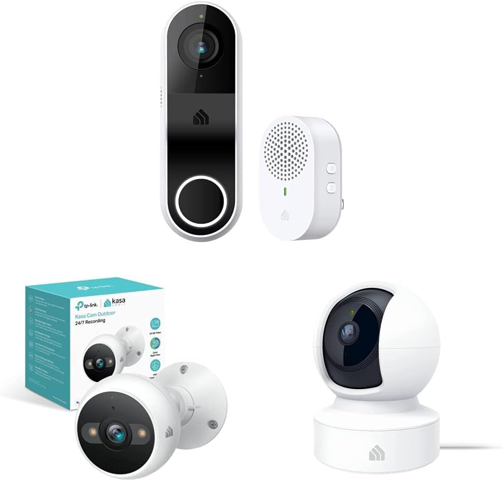 Kasa Smart Video Doorbell + Security Camera Bundle (KD110 +
