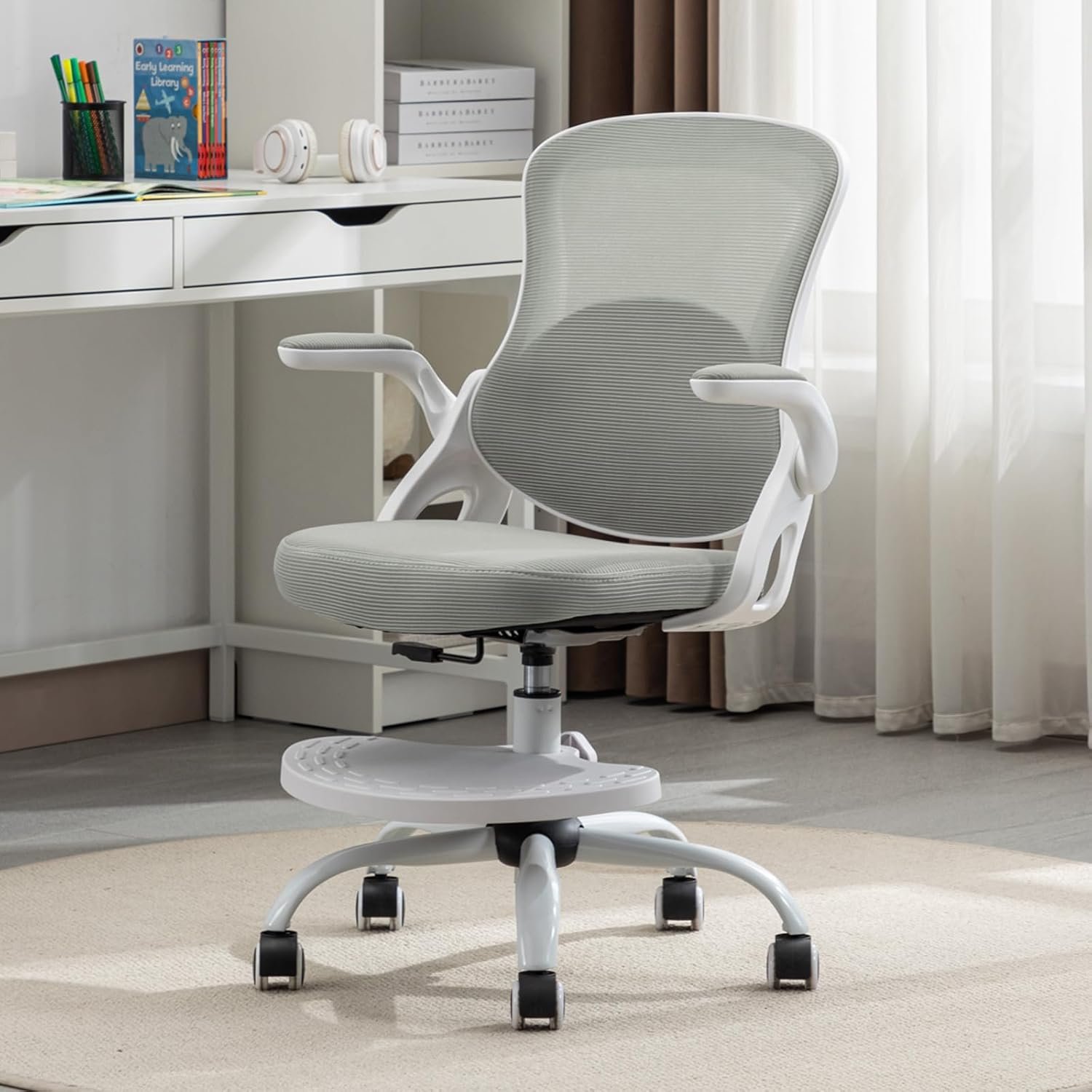 Kids Desk Chair,Ergonomic Study Chair with Adjustable Height,Swivel Mesh Desk