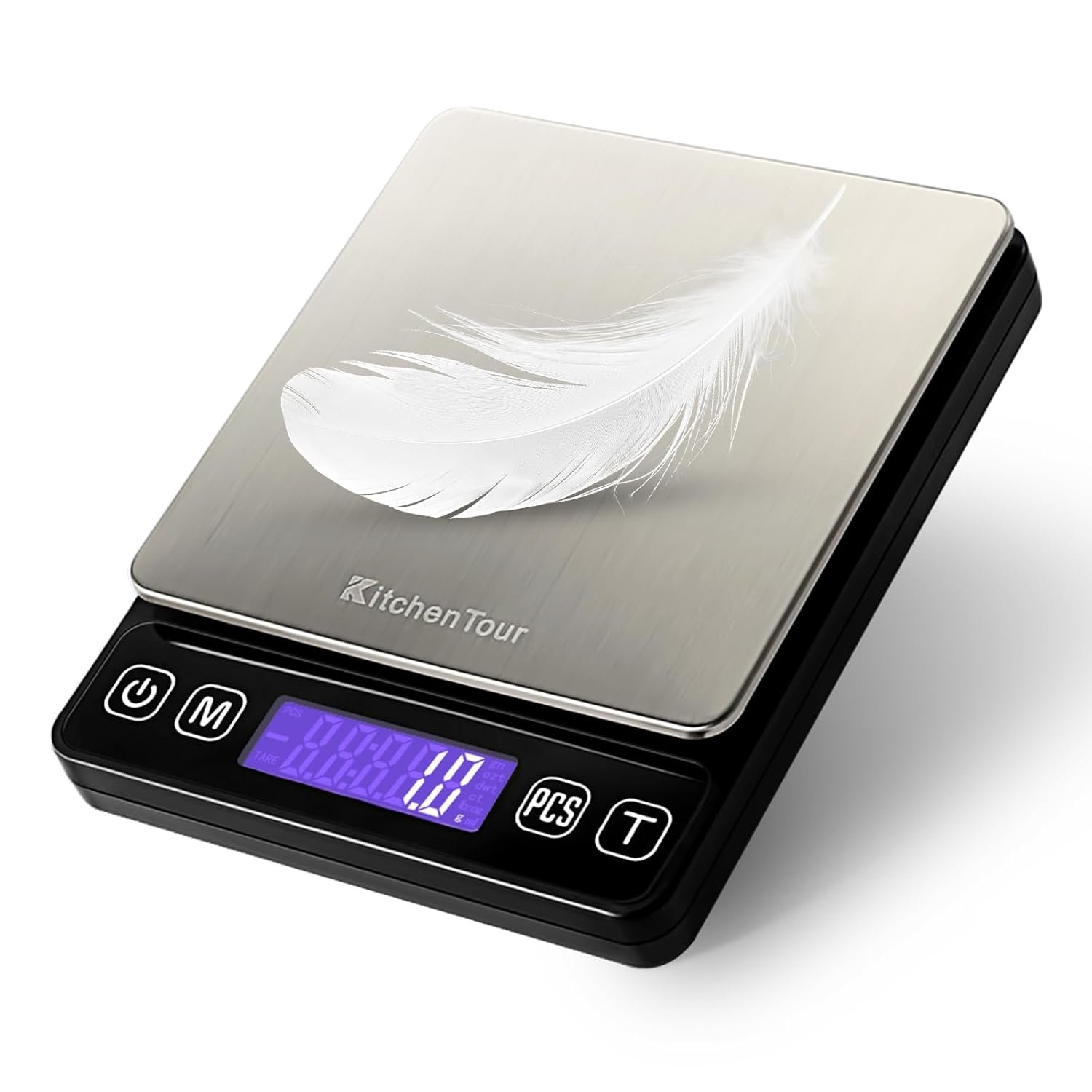 KitchenTour Digital Kitchen Gram Scale - 3000g/0.1g - High Accuracy