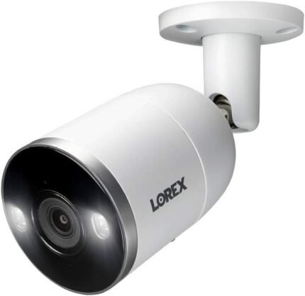 Lorex 4K Ultra HD Indoor/Outdoor Active Deterrence Add-On Metal IP Security Camera with Smart Motion Plus, 150ft Night Vision, Color Night Vision, Two-Way Talk Audio [Requires Recorder]