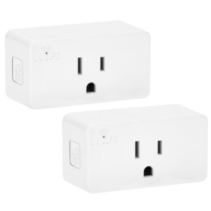 Luvoni Smart WiFi Outlet Adapter, Smart Plug Works with Google Home/Alexa, App Control, Timer & Countdown Functions 2.4 GHz WiFi, 2-Pack, by Maxxima