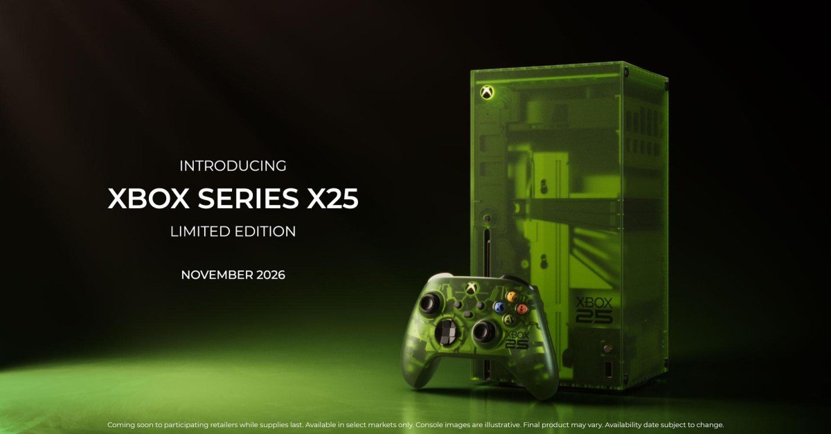 Microsoft’s Xbox 25th anniversary console comes in translucent green