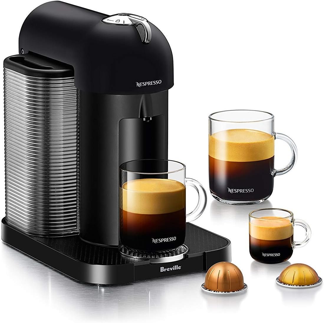 Nespresso Vertuo Coffee and Espresso Maker by Breville, Matte Black,
