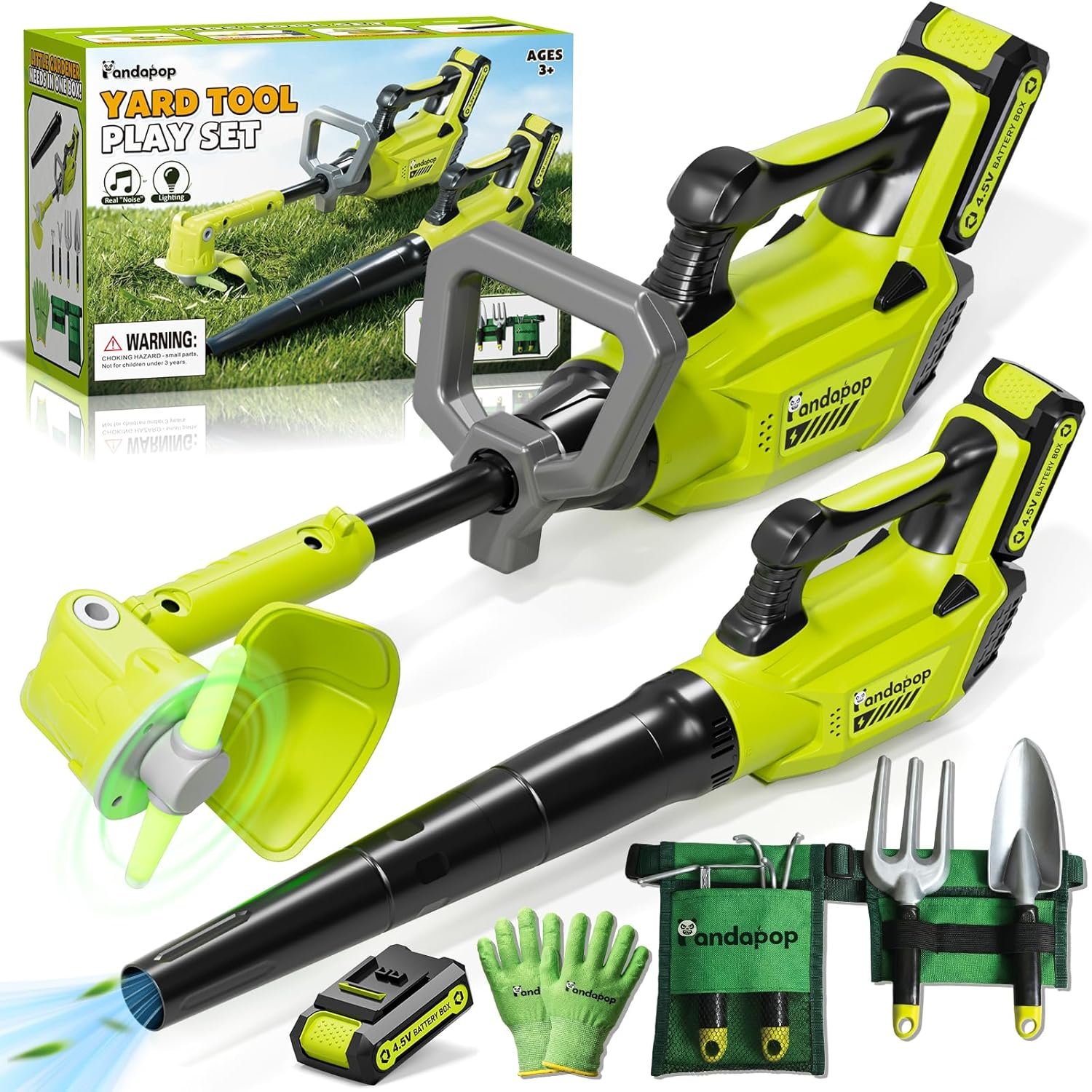 Pandapop Kids Gardening Tools Set, 2 In 1 Kids Leaf