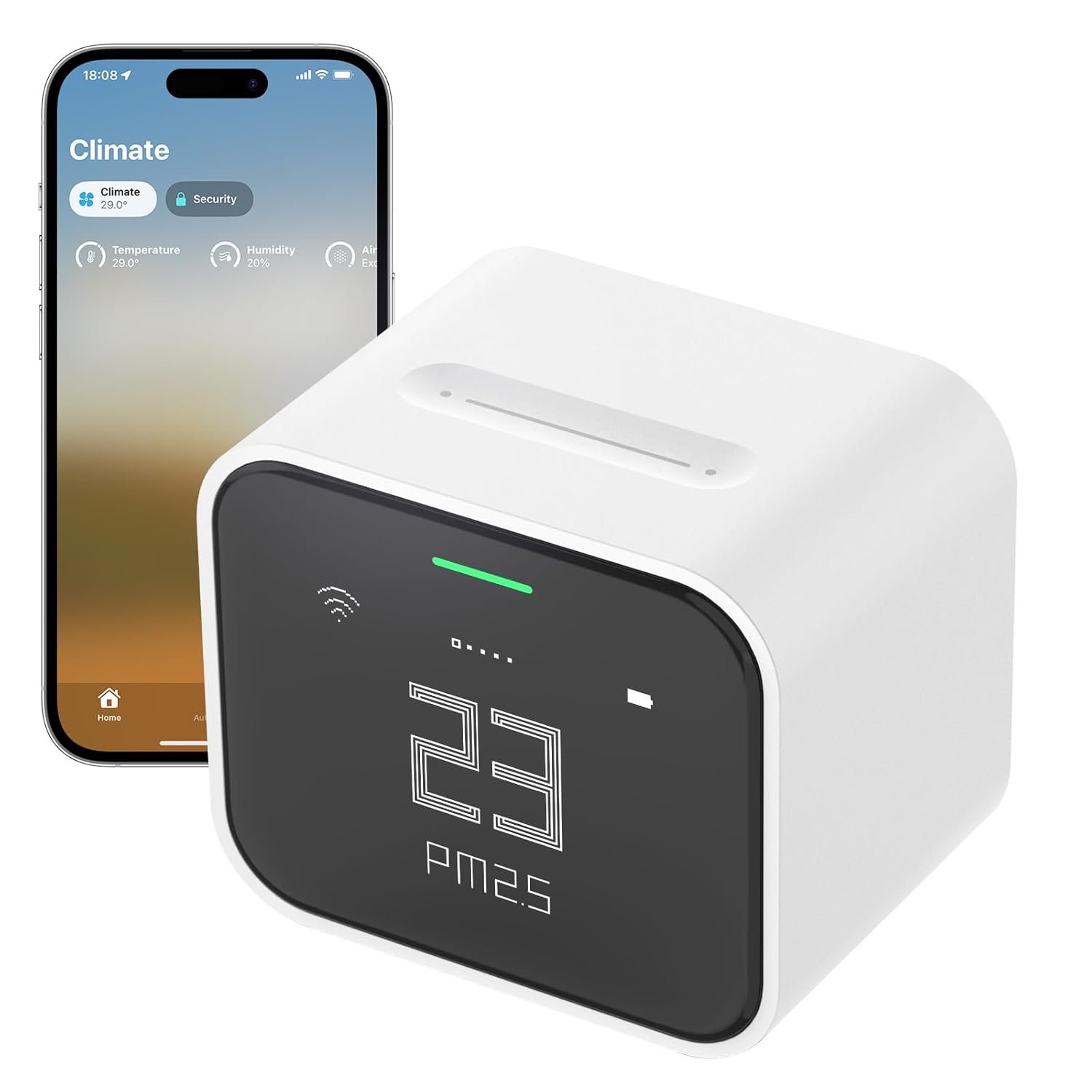 Qingping Air Monitor Lite, Apple HomeKit Compatible Wi-Fi Indoor Air
