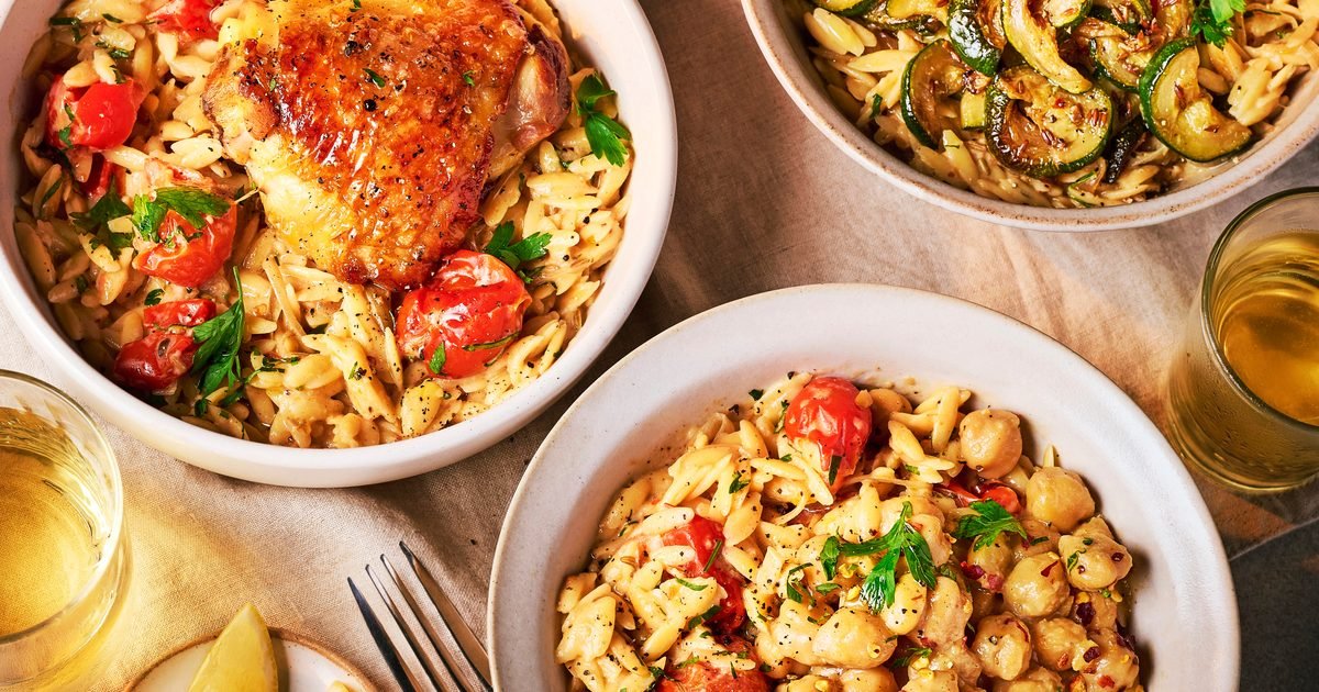 Roasted cherry tomato & fennel seed orzo recipe