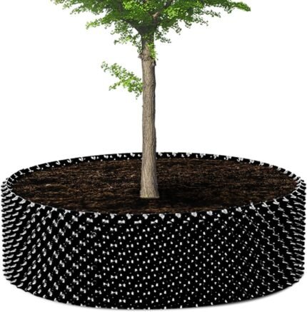 RooTrimmer 60 Gallon Air Pruning Container, Raised Garden Bed Large Tree Pos New Plastic Nursery Pot Fruit Vegetable Garden Grow beds (4 ft Diameter), Black