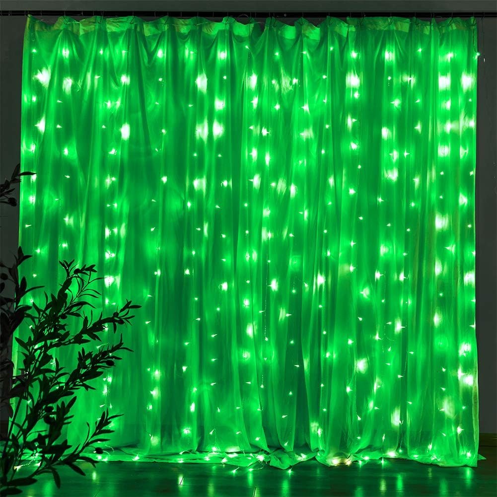Star 304 LED 9.8ftx9.8ft 30V 8 Modes,Window Curtain String Lights