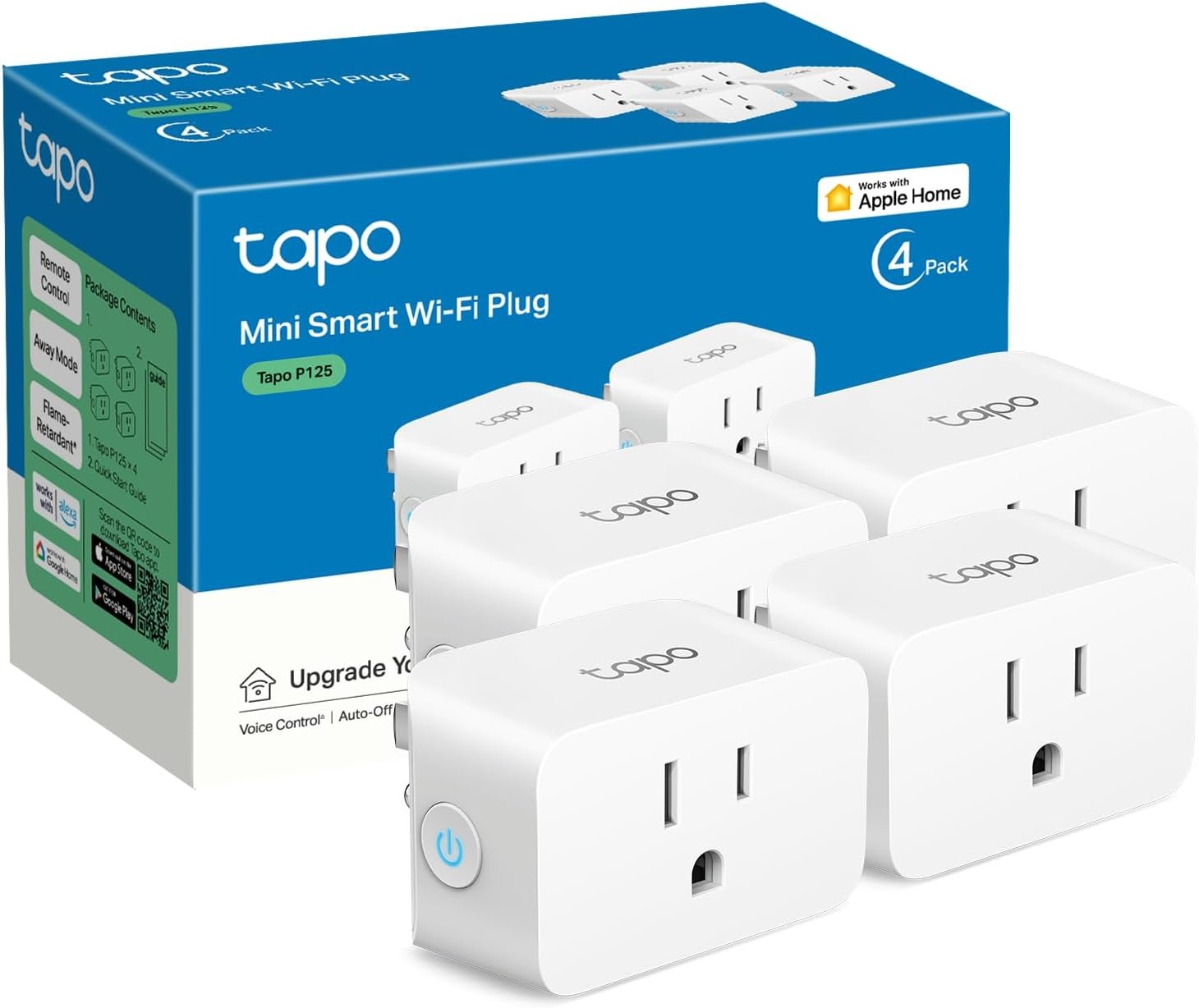TP-Link Tapo Apple HomeKit Smart Plug Mini, Compact Design, 15A/1800W